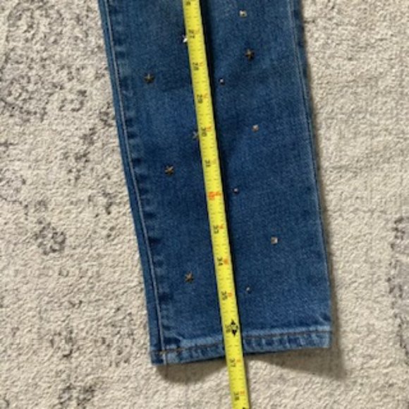 🧡3/15 Gap 1969 Best Girlfriend Star Studded Jeans Women's 26 - Picture 4 of 9